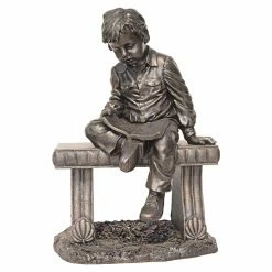 Promo 🔔 Children Statues Design Toscano Bobby And His Book Garden Statue 🧨