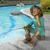 Promo ✔️ Children Statues Design Toscano Wish Fisherboy Garden Statue 🤩