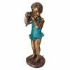 Promo ⌛ Children Statues Design Toscano Sea Shell Sounds Standing Girl Garden Statue 😍