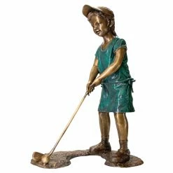 Wholesale 🌟 Children Statues Design Toscano Gabrielle Golfer Garden Statue 👏