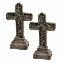 Promo 😀 Other Garden Statues Design Toscano Balkan Vampire Blood Cross Statue - Set Of 2 ✔️
