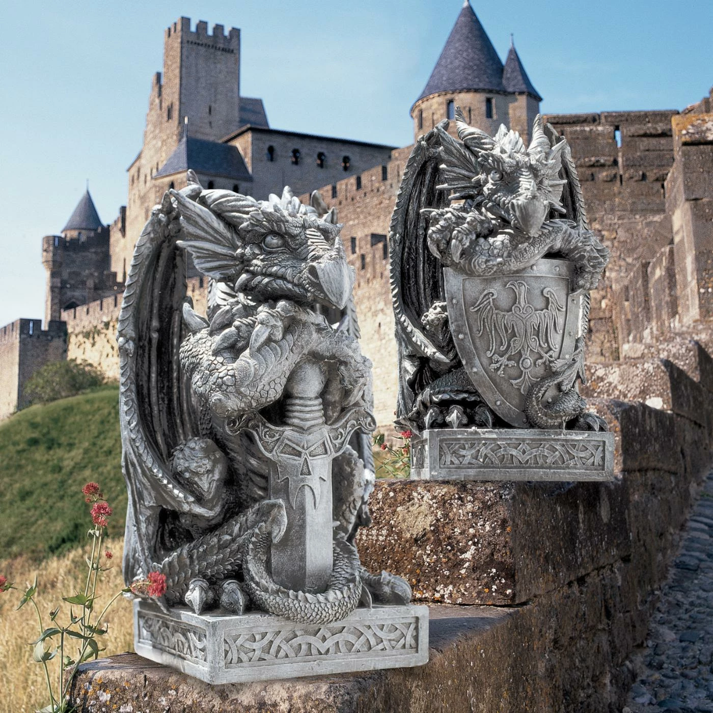 Deals ⌛ Dragon Statues Design Toscano The Arthurian Dragon Statue Set ⭐ 3 Deals ⌛ Dragon Statues Design Toscano The Arthurian Dragon Statue Set ⭐
