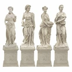 Hot Sale 🤩 Greek & Roman Statues Design Toscano The Four Goddesses Of The Seasons Statue Set With Optional Plinths 🔥