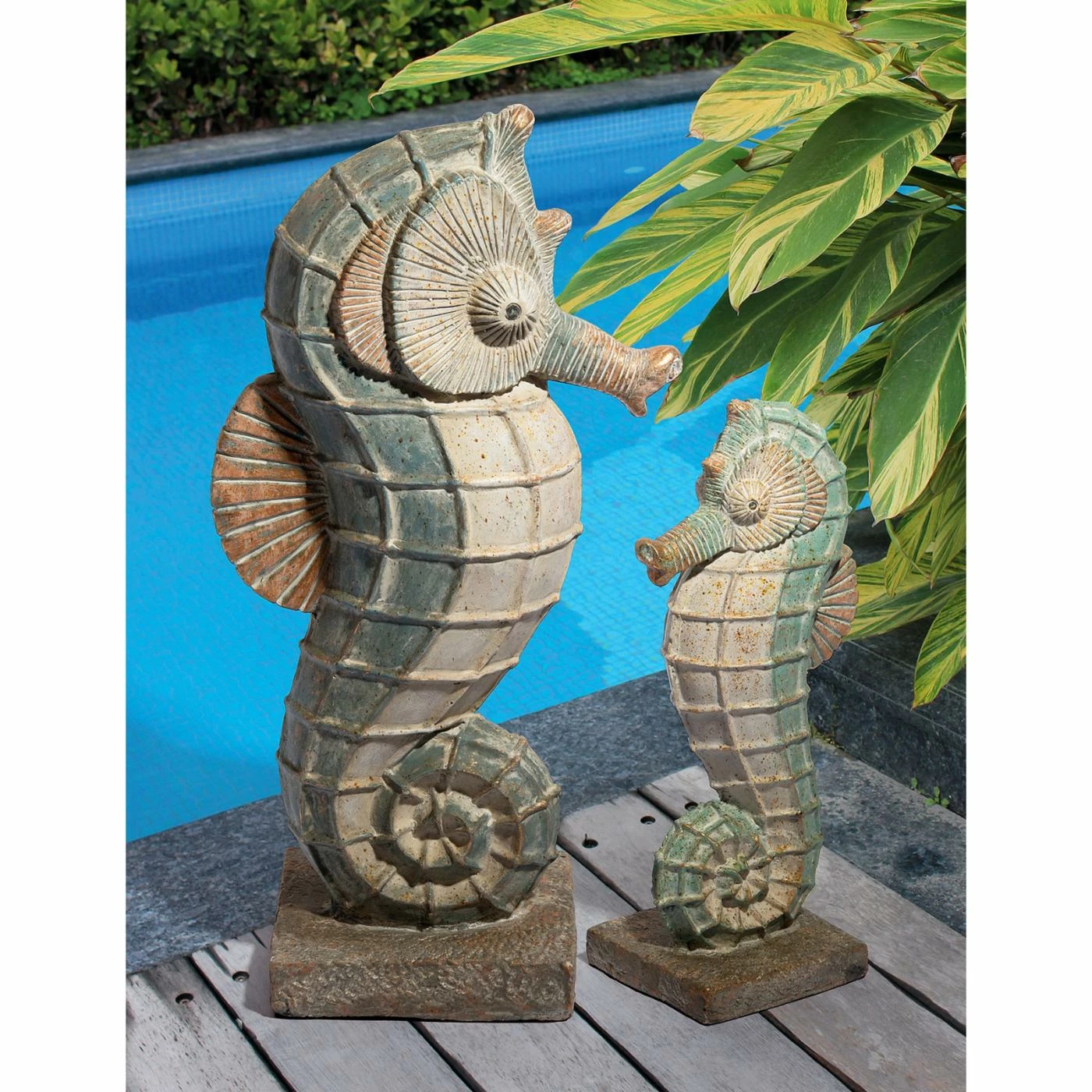 Best Sale 👏 Animal Statues Design Toscano Sea Biscuit Seahorse Family Statue Collection ❤️ 3 Best Sale 👏 Animal Statues Design Toscano Sea Biscuit Seahorse Family Statue Collection ❤️