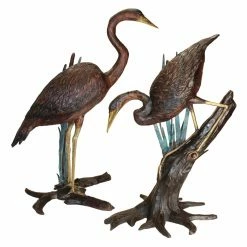 Top 10 😉 Other Garden Statues Design Toscano Standing And Fishing Herons In Reeds Bronze Statue - Set Of 2 😉