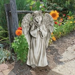 New 🥰 Angel & Cherub Statues Design Toscano Divine Messenger Memorial Garden Angel Statue 🌟