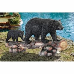 Outlet ⌛ Animal Statues Design Toscano 👩 Mother Black Bear And Cub Grand Scale Animal Sculpture ✔️