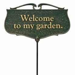 Cheapest ✔️ Other Garden Statues Whitehall Welcome To My Garden - Garden Sign 🌟