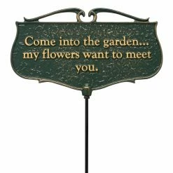 Top 10 🔔 Other Garden Statues Whitehall Come Into The Garden My Flowers Want To Meet You - Garden Sign 🔥