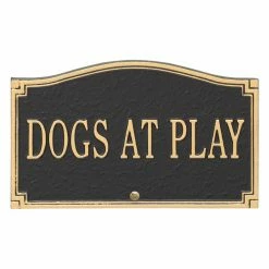 Hot Sale 😉 Other Garden Statues Whitehall 🦮 Dogs At Play - Wall/Lawn Sign ⌛