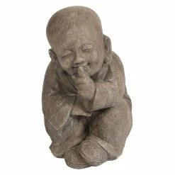 Best Sale 🛒 Oriental Statues LuxenHome Quiet Little Buddha Statue 🔔