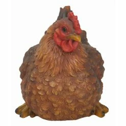 Top 10 👏 Animal Statues Hi-Line Gift Ltd. Squatting Hen Garden Statue 💯 -Garden Statues Shop scaleHILI064