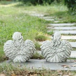 Best Sale ⭐ Angel & Cherub Statues Hi-Line Gift Ltd. Angels Praying Figurine - Set Of 2 ⌛ -Garden Statues Shop scaleHILI1001