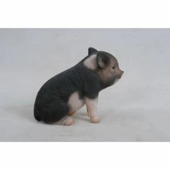 Budget 🎉 Animal Statues Hi-Line Gift Ltd. Sitting Baby Pig Garden Statue ⌛ -Garden Statues Shop scaleHILI144