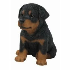 New 🔔 Animal Statues Hi-Line Gift Ltd. Sitting Rottweiler Puppy Garden Statue 🌟 -Garden Statues Shop scaleHILI152