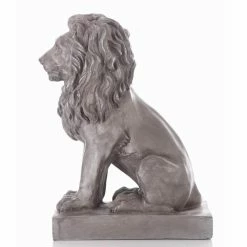 Outlet 😍 Animal Statues Hi-Line Gift Ltd. Sitting Lion Garden Statue 🧨 -Garden Statues Shop scaleHILI228