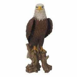 Best reviews of ✨ Animal Statues Hi-Line Gift Ltd. Medium Bald Eagle On Stump Statue ❤️ -Garden Statues Shop scaleHILI528