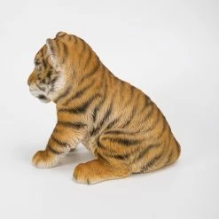 New ✨ Animal Statues Hi-Line Gift Ltd. Sitting Tiger Cub Statue 🌟 -Garden Statues Shop scaleHILI553