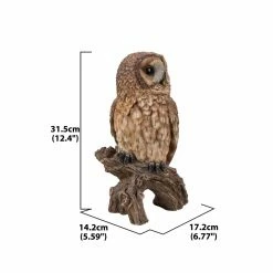Discount 🌟 Animal Statues Hi-Line Gift Ltd. Brown Owl On Stump 🧨 -Garden Statues Shop scaleHILI575