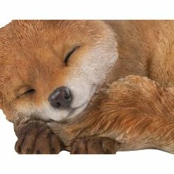 Budget 😍 Animal Statues Hi-Line Gift Ltd. Fox Pup Sleeping 😉 -Garden Statues Shop scaleHILI578