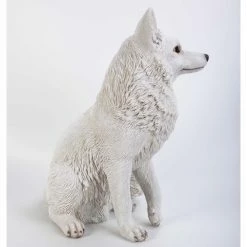 Promo 🔥 Animal Statues Hi-Line Gift Ltd. Snow Fox Statue 😍 -Garden Statues Shop scaleHILI615