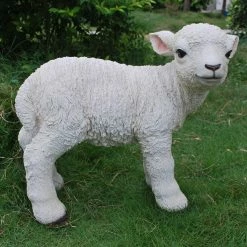 Best Pirce 💯 Animal Statues Hi-Line Gift Ltd. Standing Lamb Statue 🥰 -Garden Statues Shop scaleHILI815