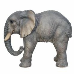 Hot Sale 🤩 Animal Statues Hi-Line Gift Ltd. Elephant Standing With Trunk Down Statue 👏 -Garden Statues Shop scaleHILI824