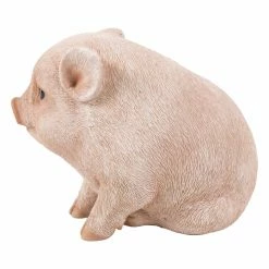 Flash Sale 😉 Animal Statues Hi-Line Gift Ltd. Chubby Piglet Sitting Garden Statue 🔥 -Garden Statues Shop scaleHILI974
