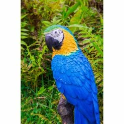 Coupon 👍 Animal Statues Hi-Line Gift Ltd. Blue And Yellow Parrot On Branch Garden Statue 🎉 -Garden Statues Shop scaleHILI987