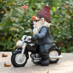 Wholesale 🔔 Garden Gnomes Hi-Line Gift Ltd. Peace Biker Gnome Figurine 🎁 16 Wholesale 🔔 Garden Gnomes Hi-Line Gift Ltd. Peace Biker Gnome Figurine 🎁 -Garden Statues Shop scaleHILI994