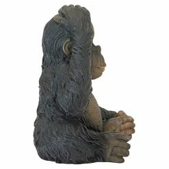 Promo 😍 Animal Statues Design Toscano Curly The Chimpanzee Of The Jungle Funny Monkey Statue ❤️ -Garden Statues Shop scaleTOSC4234