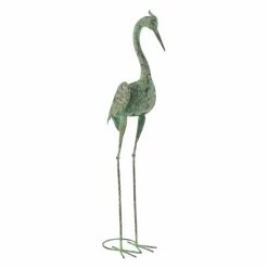 Brand new ✔️ Animal Statues DecMode Green Crane Sculptures - Set Of 2 💯 -Garden Statues Shop scaleUMA12081