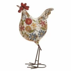 Brand new 😀 Animal Statues DecMode Rooster With Head Up Garden Sculpture 🎉 -Garden Statues Shop scaleUMA1704